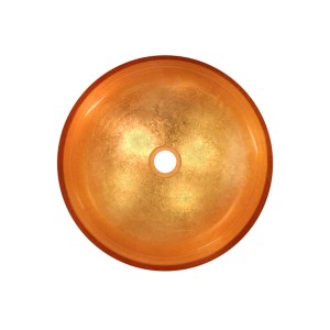 Cuba Sobrepor de Vidro Cobre 40cm