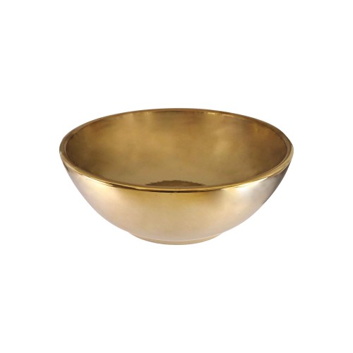 Cuba Sobrepor de Cerâmica Dourado Acetinado 42cm