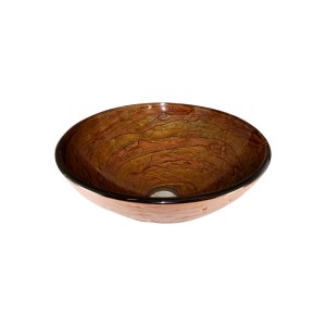 Cuba Sobrepor de Vidro Dourado com Brilhos 42cm