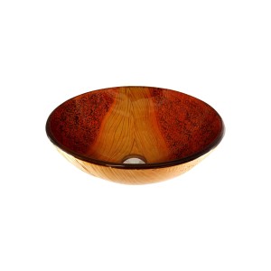 Cuba Sobrepor de Vidro Dourado Orange 42cm