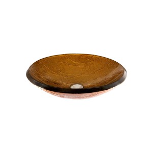 Cuba Sobrepor de Vidro Marrom 46cm