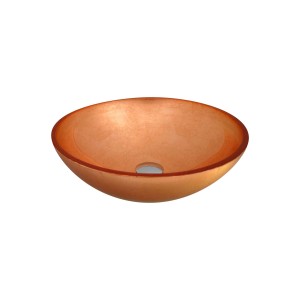 Cuba Sobrepor de Vidro Laranja 30cm