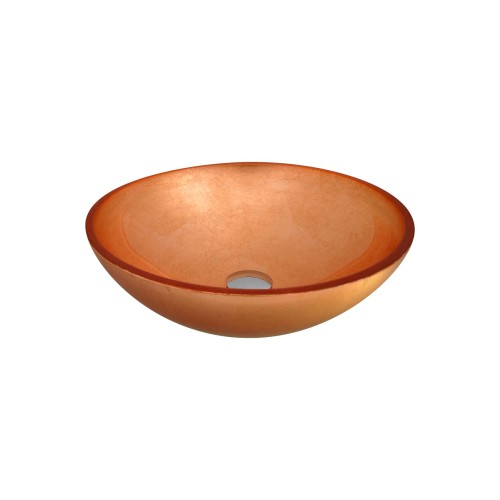 Cuba Sobrepor de Vidro Laranja 30cm