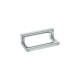 Puxador Retangular Cromado com Cristais 64mm