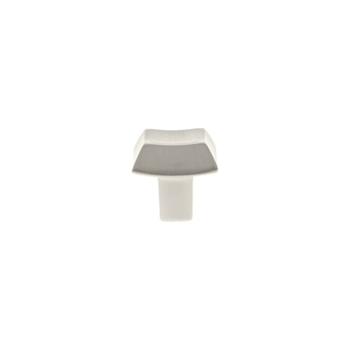 Puxador Ponto Quadrado Curvado Aço Escovado 22mm
