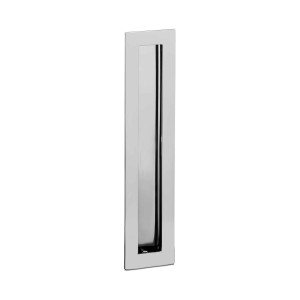 Puxador de Embutir Cava Cromado para Porta de Correr 192mm