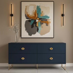 Puxador Ponto Orgânico Dourado PVD Altero Casa