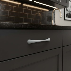 Puxador Alça para Móveis Prata Fosca Linha Ellipse Altero Casa 96mm