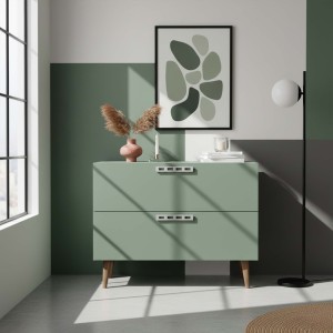 Puxador de Alça para Móveis Retangular Vazado Aço Escovado 128mm