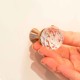 Puxador Ponto Cristal com Dourado 30mm