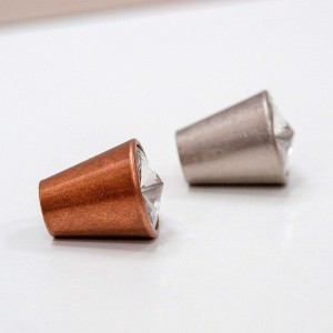 Puxador Ponto Redondo Grafite Lunar Cristal 21mm