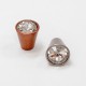 Puxador Ponto Redondo Cobre Vintage Cristal 21mm