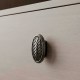 Puxador Ponto Oval Níquel Envelhecido 50mm