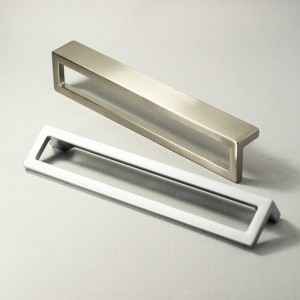 Puxador Alça para Móveis Vazado Aço Escovado 192mm