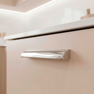 Puxador Concha para Móveis Cromado 160mm