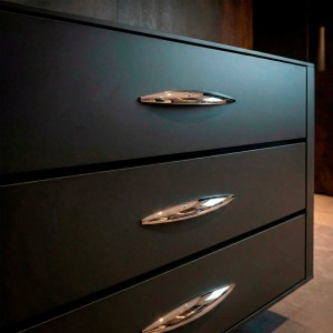 Puxador Concha Cromado para móveis 128mm