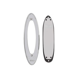 Maçaneta para Porta Oval Cromo Escovado Altero Casa MA116