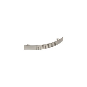 Puxador Alça para Móveis Aço Escovado com Cristais 96mm M919
