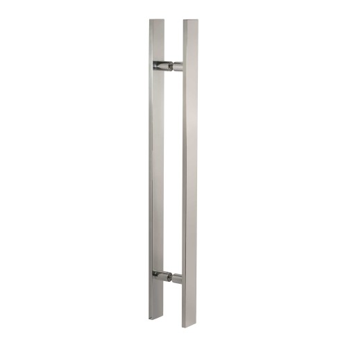 Puxado Porta para Madeira Duplo Alumínio Polido 560mm Altero Casa PP1028