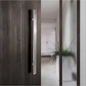 Puxado Porta para Madeira Duplo Alumínio Polido 560mm Altero Casa PP1028