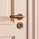 Maçaneta Porta Interna com Roseta Redonda Antique Brass | Altero Casa MA107R1-I