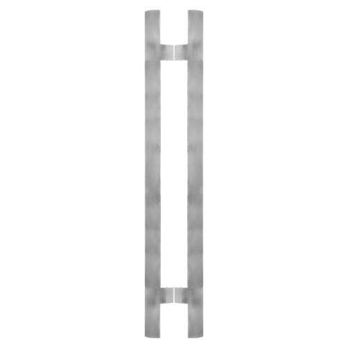 Puxador para Porta de Madeira Duplo Cromado Escovado PP1023-500