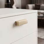 Puxador para Móveis Alça Retangular Dourado Matte 64mm Altero Casa M882