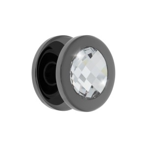 Puxador Ponto Cristal Grafite 30mm