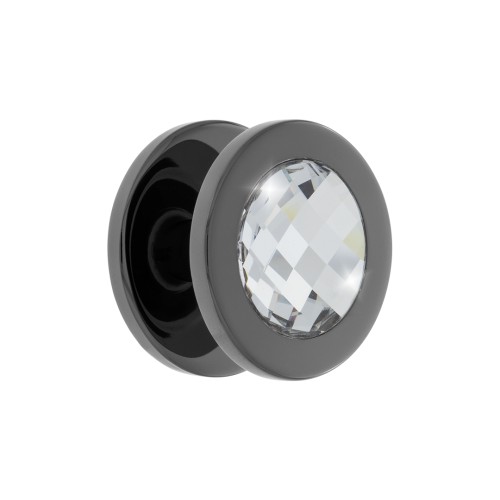 Puxador Ponto Cristal Grafite 30mm