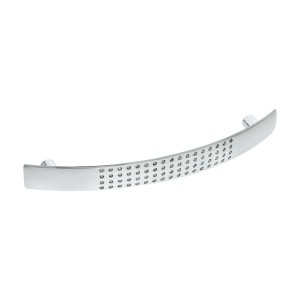 Puxador Alça Cromado com Cristais 128mm