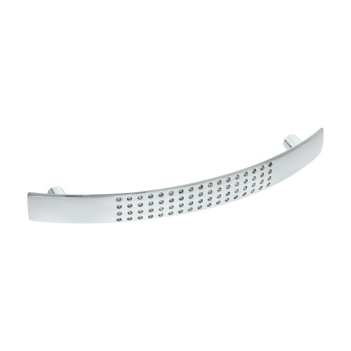 Puxador Alça Cromado com Cristais 128mm