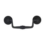 Puxador Alça Preto Fosco para Móveis 96mm
