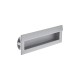 Puxador de Embutir Retangular Prata Fosca 128mm