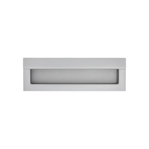 Puxador de Embutir Retangular Prata Fosca 128mm