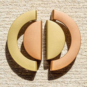 Puxador Meia Lua Rose Glam 80mm