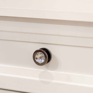 Puxador Ponto Cristal Grafite 30mm