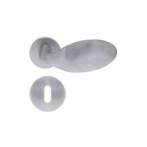 Maçaneta Porta Interna com Roseta Redonda Cromo Escovado MA106 R1-I